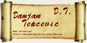 Damjan Tepčević vizit kartica